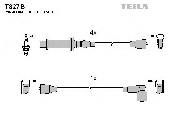 T827B TESLA Ignition Cable Kit