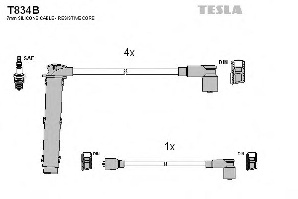 T834B TESLA Ignition Cable Kit