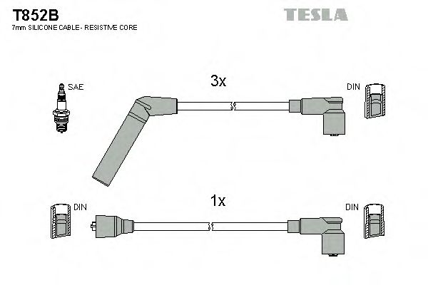 T852B TESLA Ignition Cable Kit