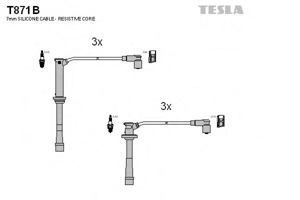 T871B TESLA Ignition Cable Kit