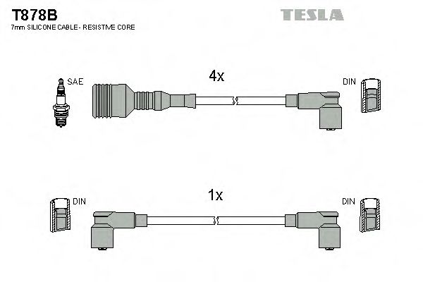 T878B TESLA Ignition Cable Kit