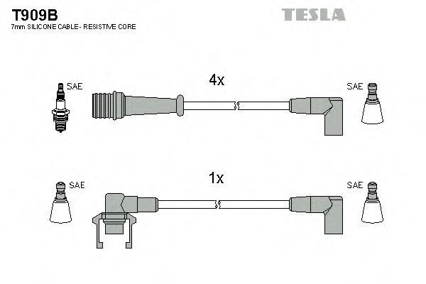 T909B TESLA Ignition Cable Kit