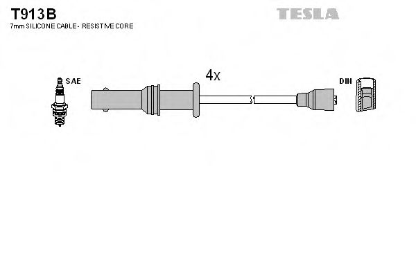 T913B TESLA Ignition Cable Kit