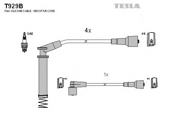 T929B TESLA Ignition Cable Kit