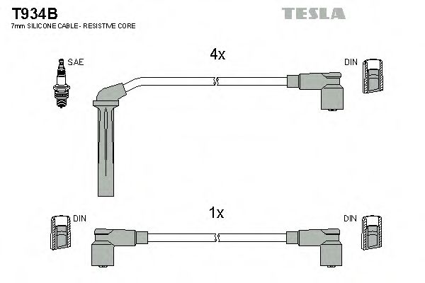 T934B TESLA Ignition Cable Kit