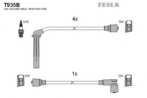 T935B TESLA Ignition Cable Kit