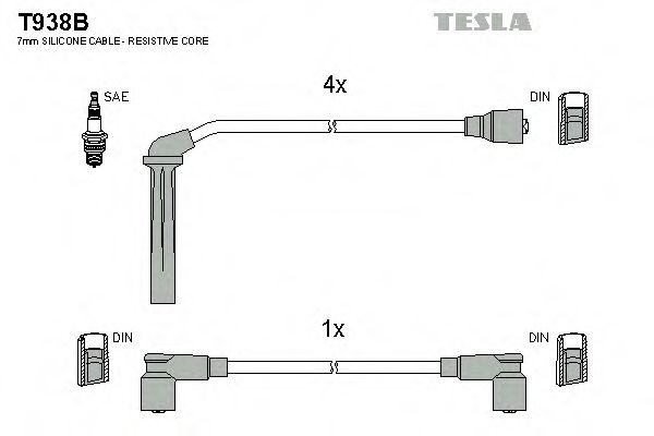 T938B TESLA Ignition Cable Kit