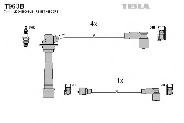 T963B TESLA Ignition Cable Kit