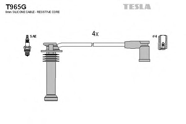 T965G TESLA Ignition Cable Kit