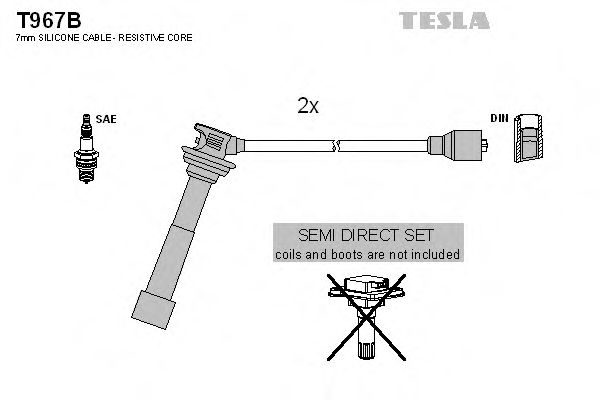 T967B TESLA Ignition Cable Kit