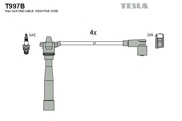 T997B TESLA Ignition Cable Kit