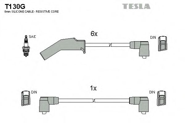 T130G TESLA Ignition Cable Kit