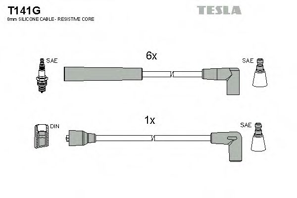 T141G TESLA Ignition Cable Kit
