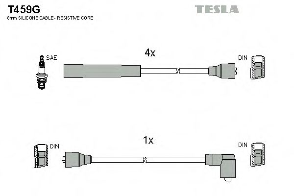 T459G TESLA Ignition Cable Kit