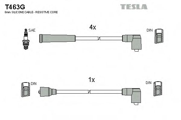 T463G TESLA Ignition Cable Kit