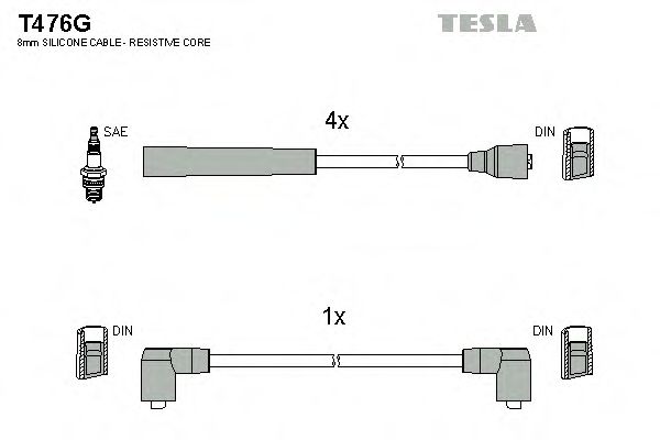 T476G TESLA Ignition Cable Kit