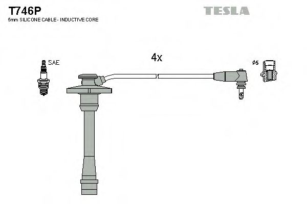 T746P TESLA Ignition Cable Kit