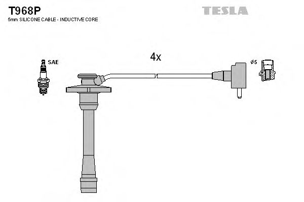 T968P TESLA Ignition Cable Kit