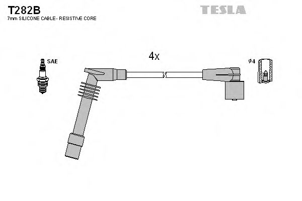 T282B TESLA Ignition Cable Kit