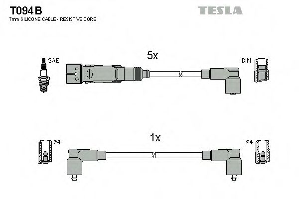 T094B TESLA Ignition Cable Kit