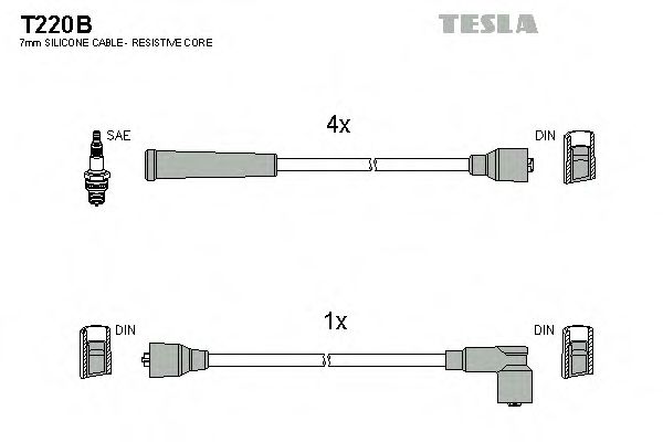 T220B TESLA Ignition Cable Kit