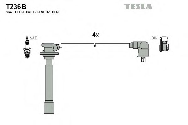 T236B TESLA Ignition Cable Kit