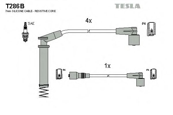 T286B TESLA Ignition Cable Kit