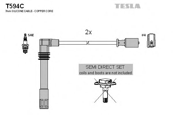 T594C TESLA Ignition Cable Kit