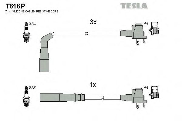 T616P TESLA Ignition Cable Kit