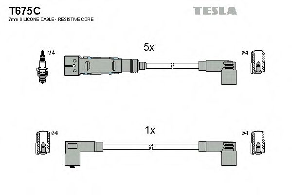 T675C TESLA Ignition Cable Kit