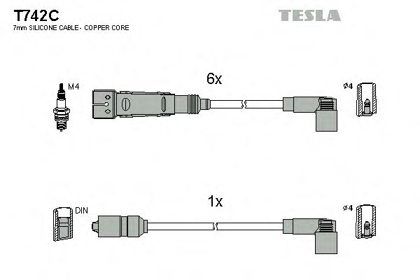 T742C TESLA Ignition Cable Kit
