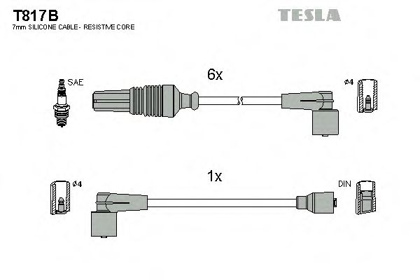 T817B TESLA Ignition Cable Kit