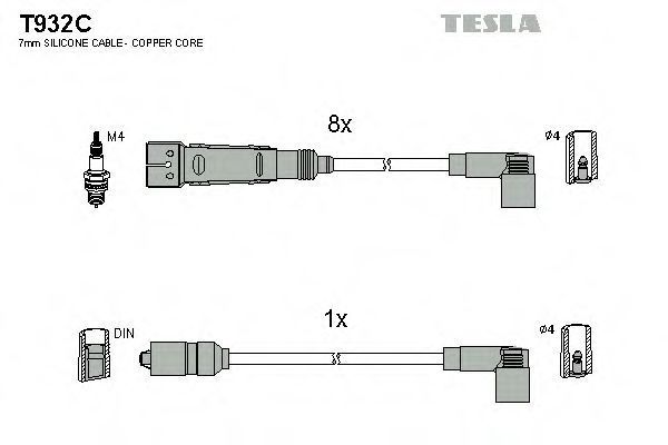 T932C TESLA Ignition Cable Kit