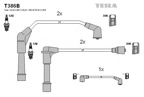 T386B TESLA Ignition Cable Kit
