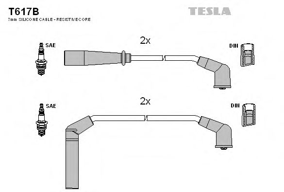T617B TESLA Ignition Cable Kit