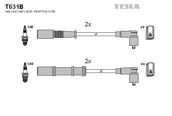 T631B TESLA Ignition Cable Kit
