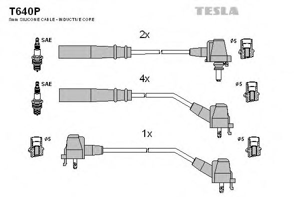 T640P TESLA Ignition Cable Kit