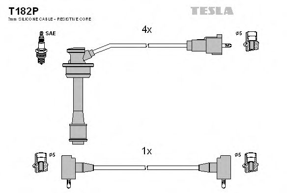 T182P TESLA Ignition Cable Kit