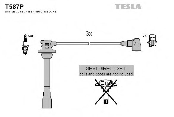 T587P TESLA Ignition Cable Kit