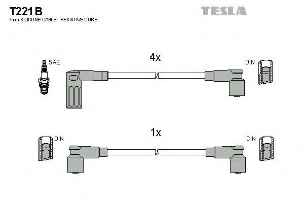 T221B TESLA Ignition Cable Kit