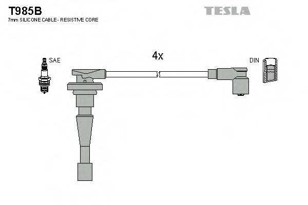 T985B TESLA Ignition Cable Kit
