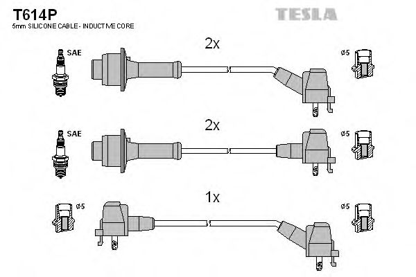 T614P TESLA Ignition Cable Kit