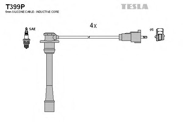 T399P TESLA Ignition Cable Kit
