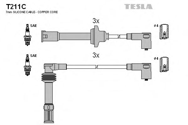 T211C TESLA Ignition Cable Kit