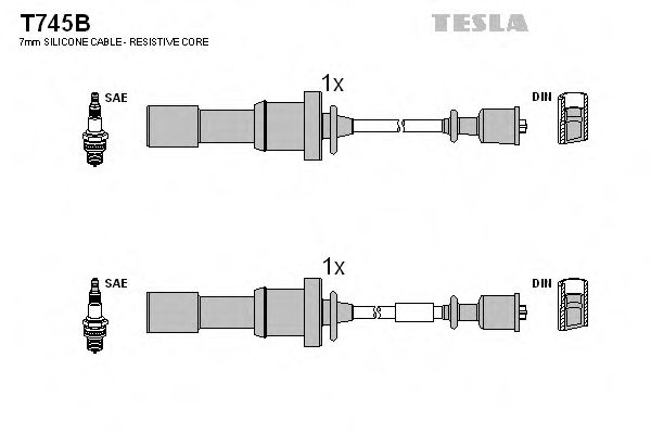 T745B TESLA Ignition Cable Kit