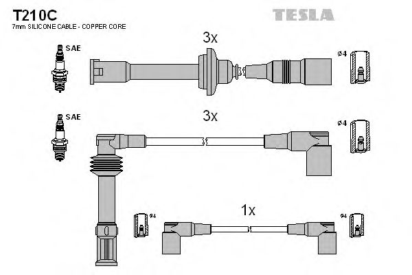T210C TESLA Ignition Cable Kit