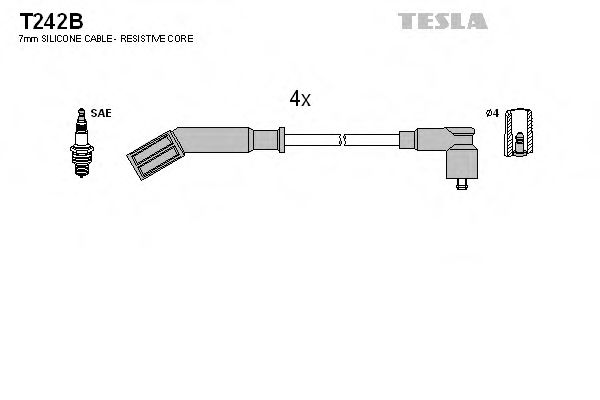 T242B TESLA Ignition Cable Kit