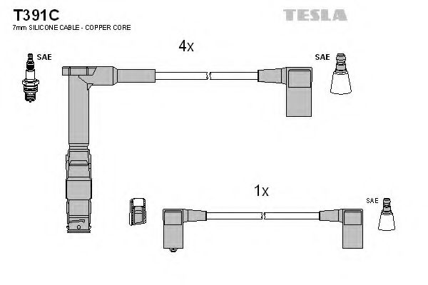 T391C TESLA Ignition Cable Kit