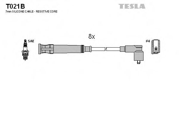 T021B TESLA Ignition Cable Kit