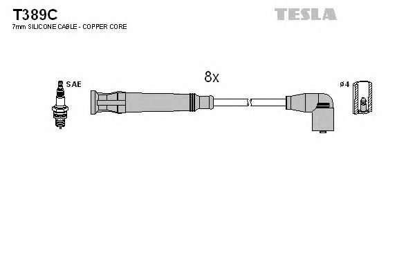 T389C TESLA Ignition Cable Kit